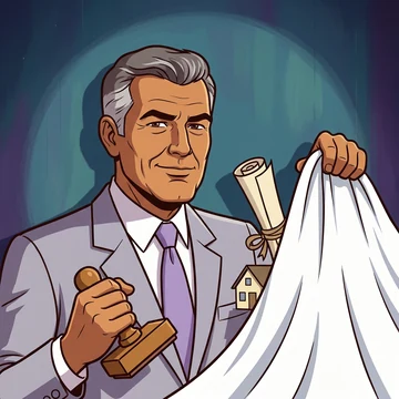 Carlos Rodriguez drawn as a CPF mystery-cartoon detective