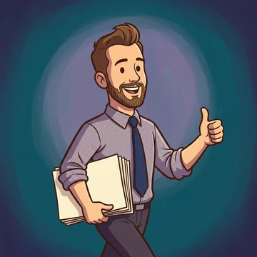 Matt Hemmerling drawn as a CPF mystery-cartoon detective