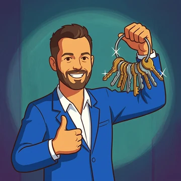 Sean Krause drawn as a CPF mystery-cartoon detective